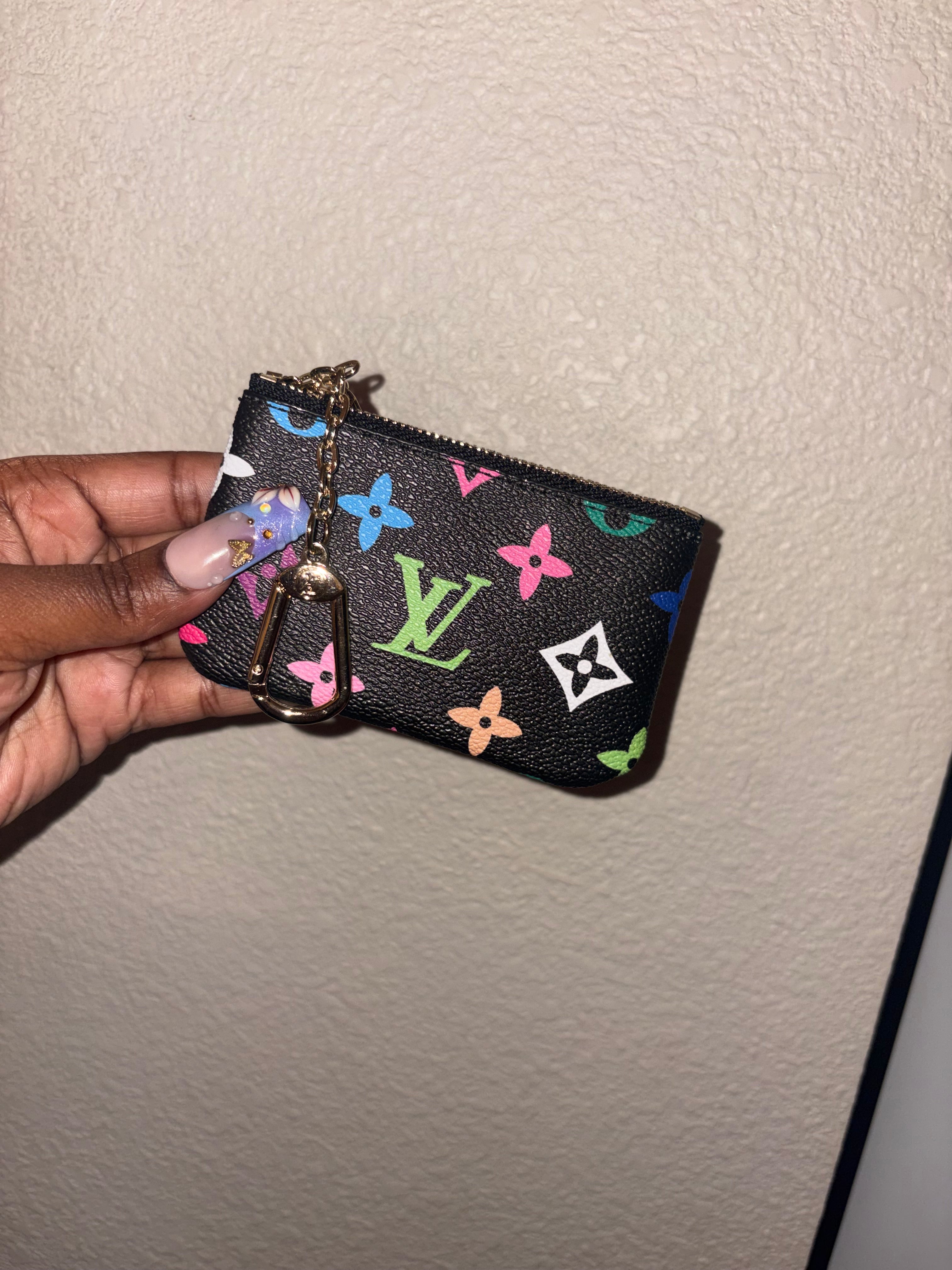 Black Colorful LV Cardholder