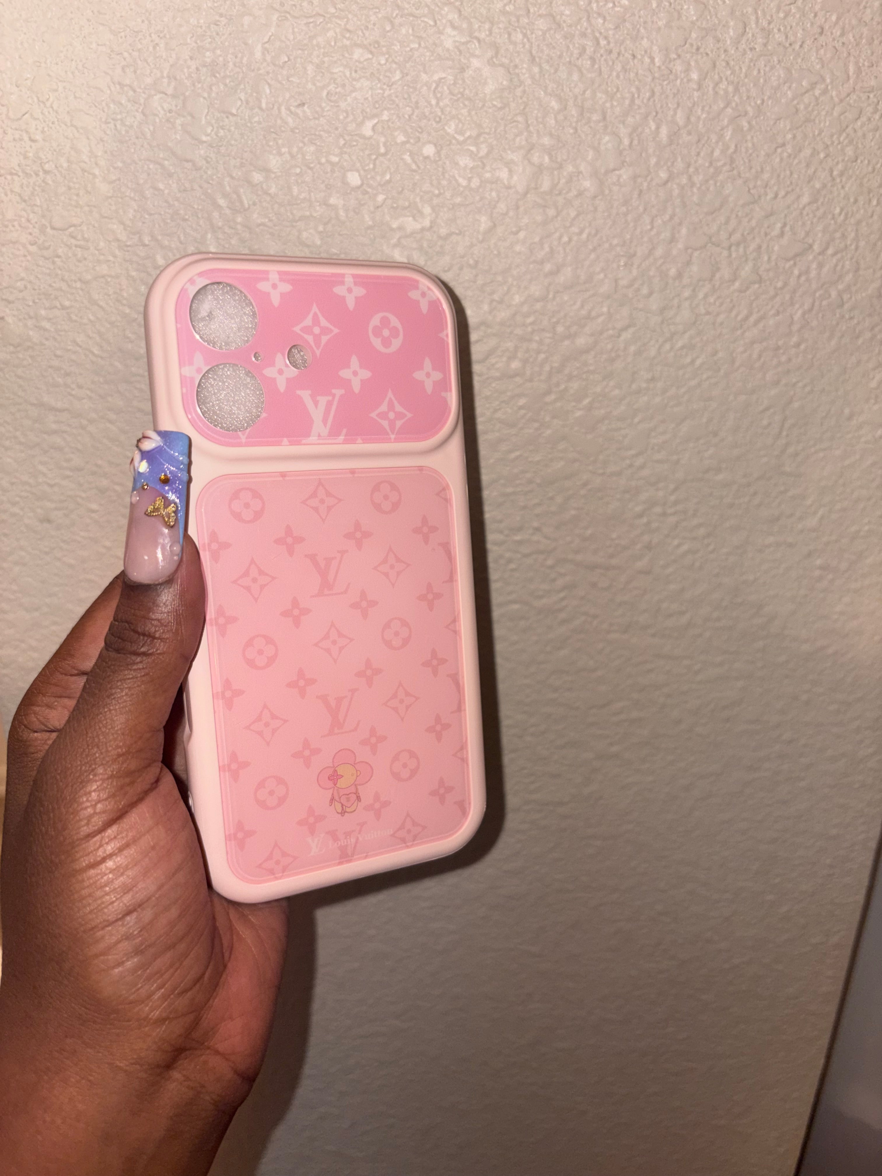 Pink LV Monogram Case