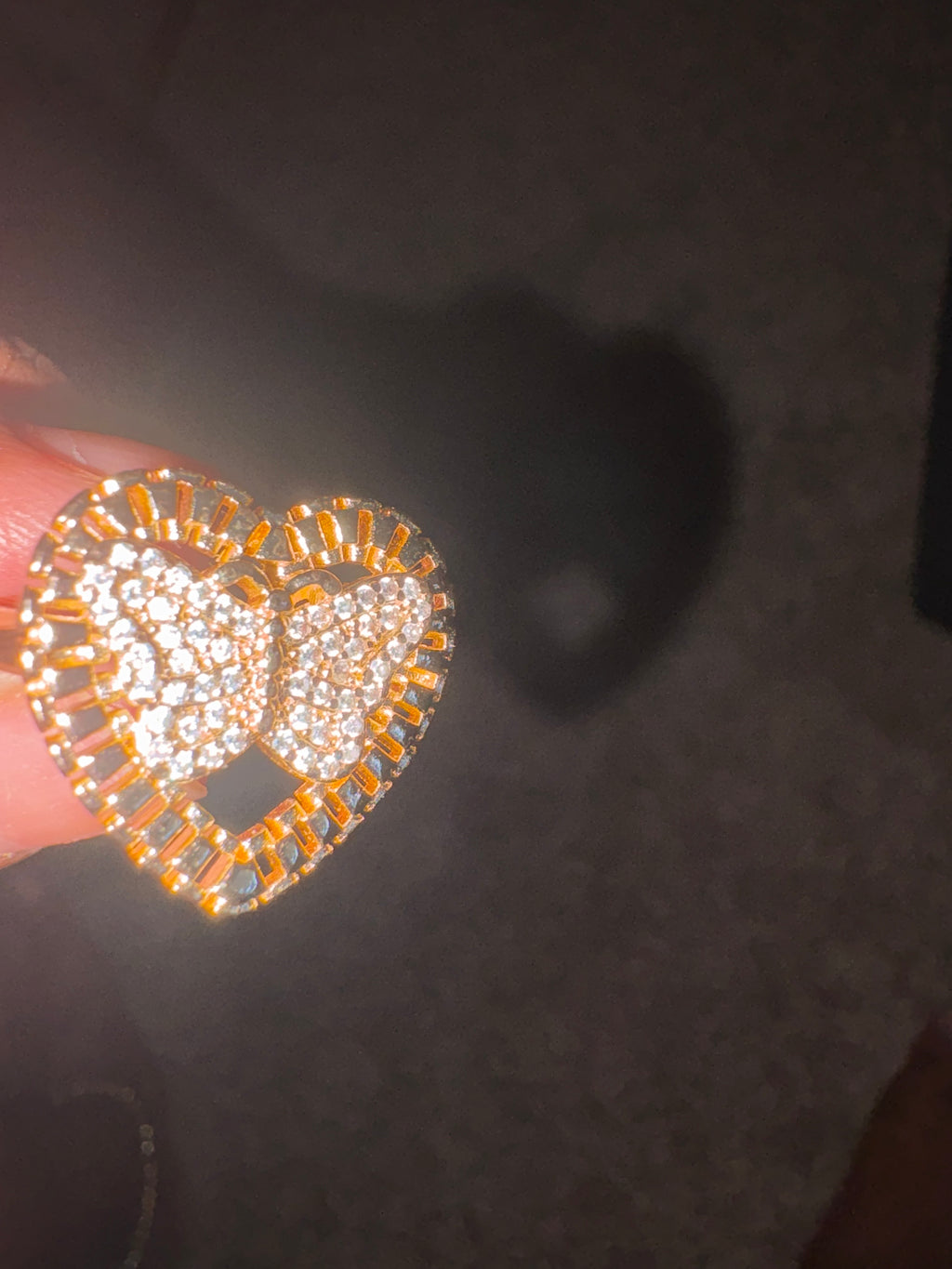 Bling Butterfly Rolex Heart Ring