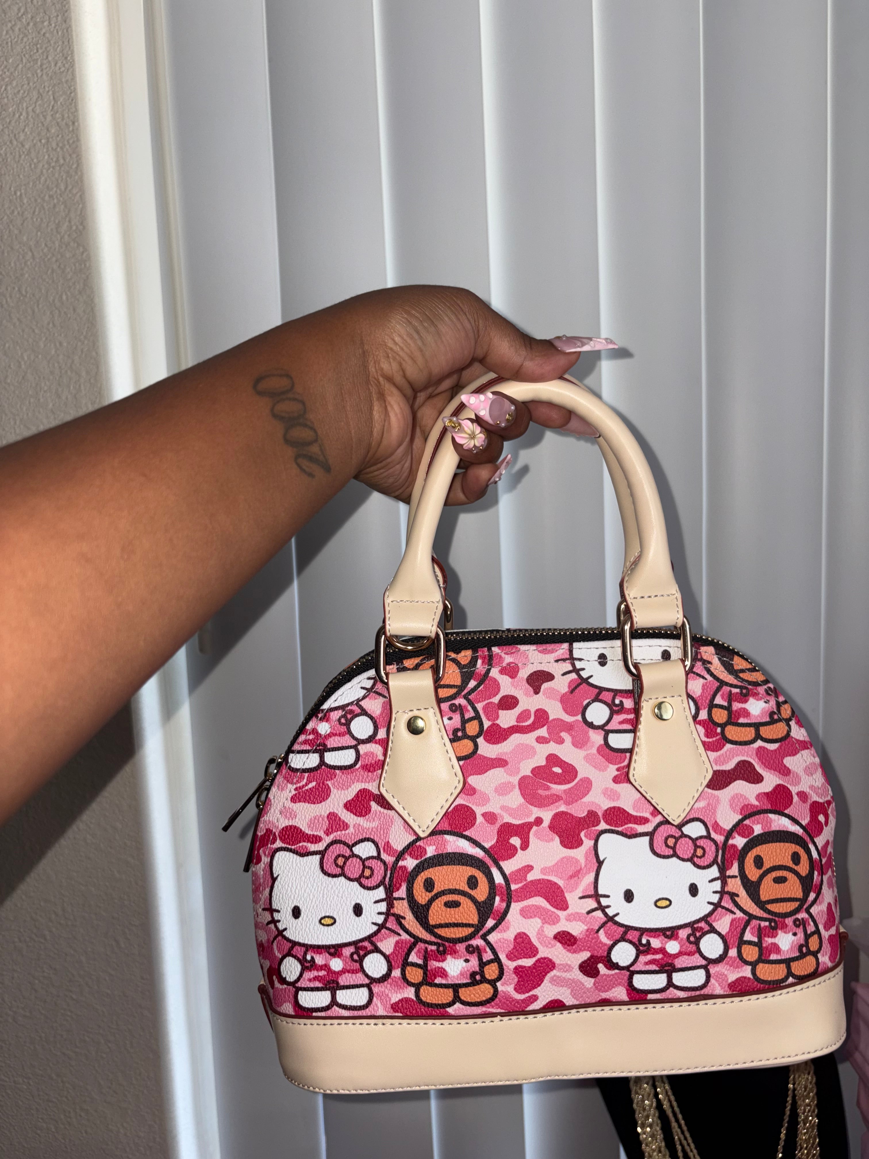 Pink Camo HK x Ape Shell Bag