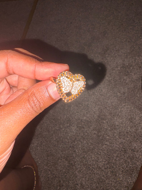 Bling Butterfly Rolex Heart Ring