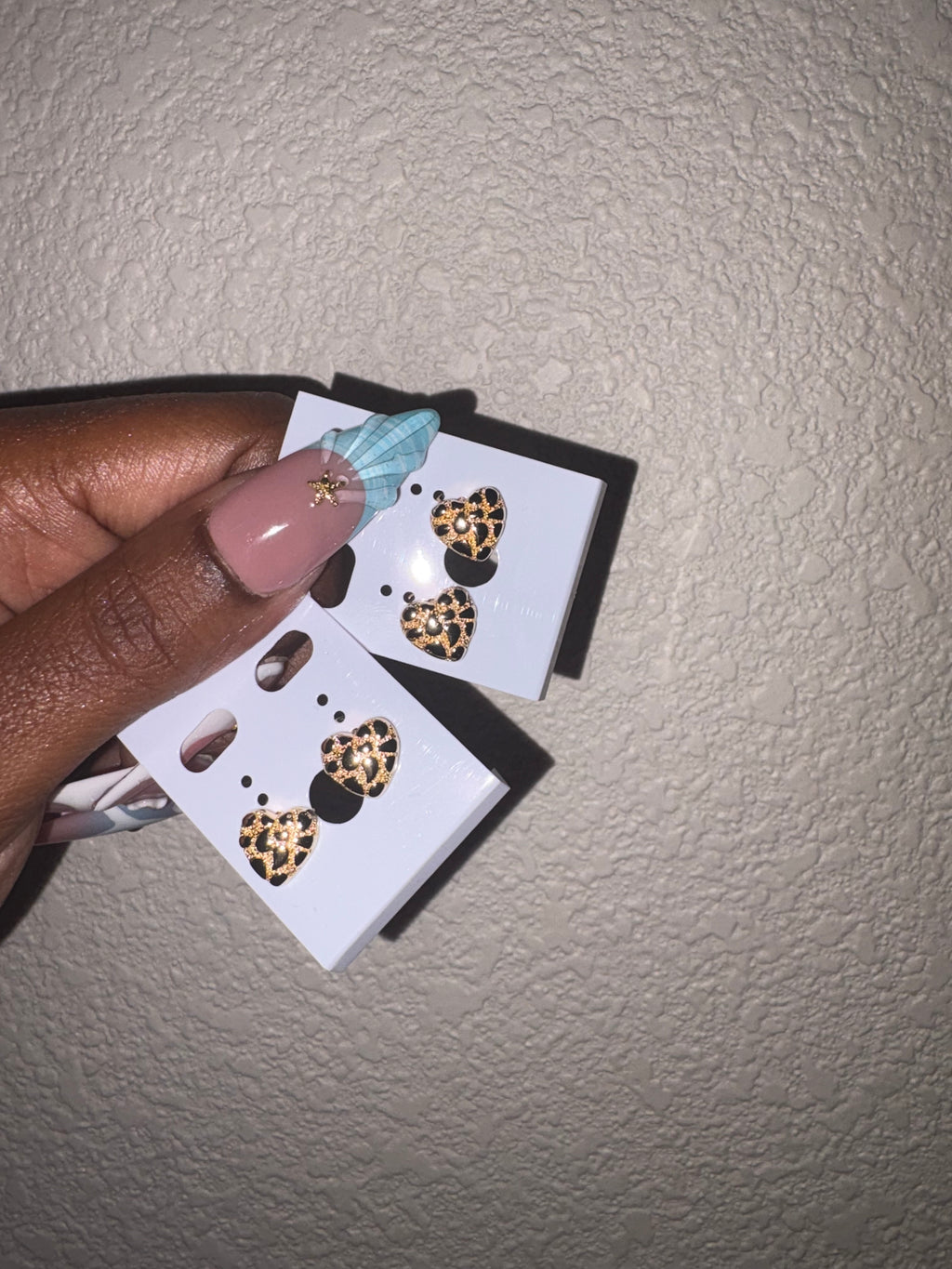 Heart Gold Nugget Earrings
