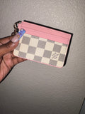 Checkered LV wallet