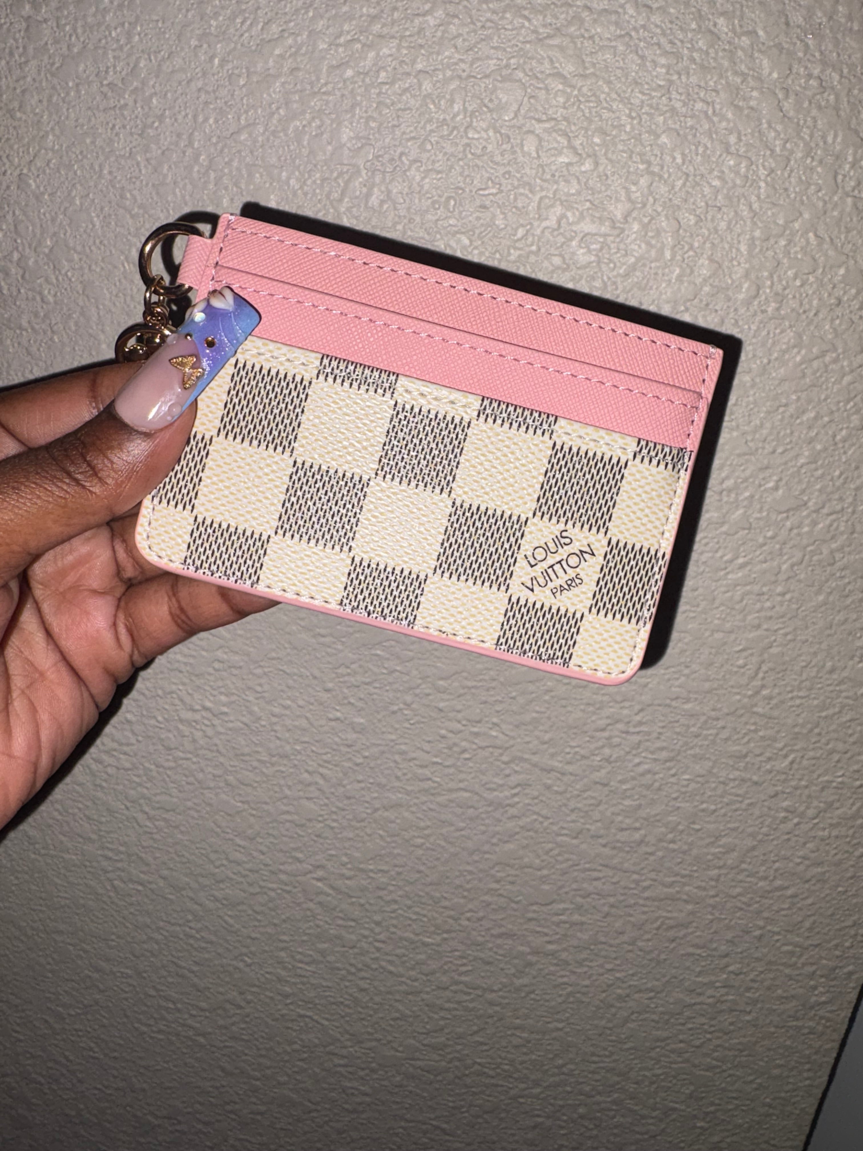 Checkered LV wallet