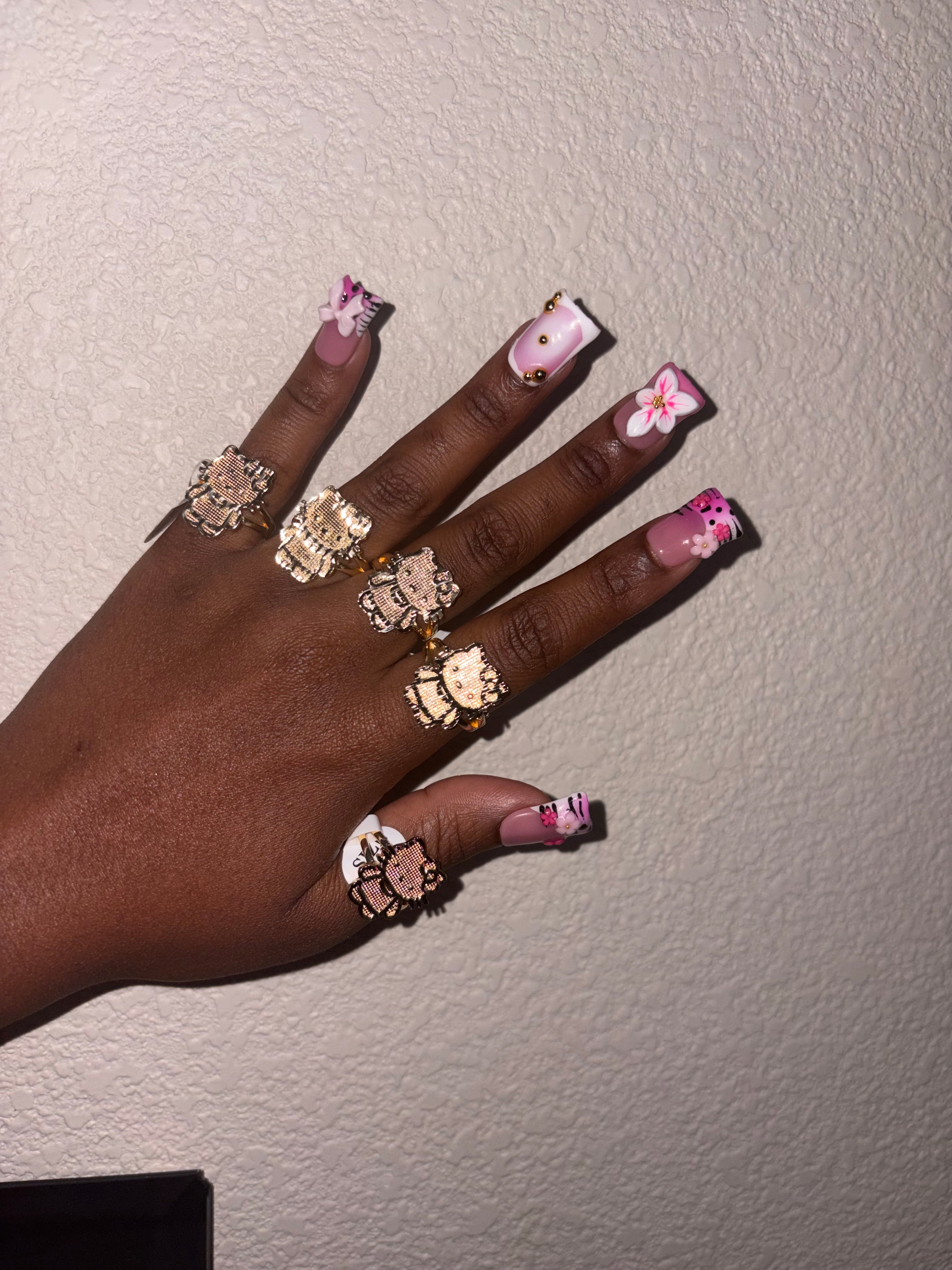 Gold HK Face Ring