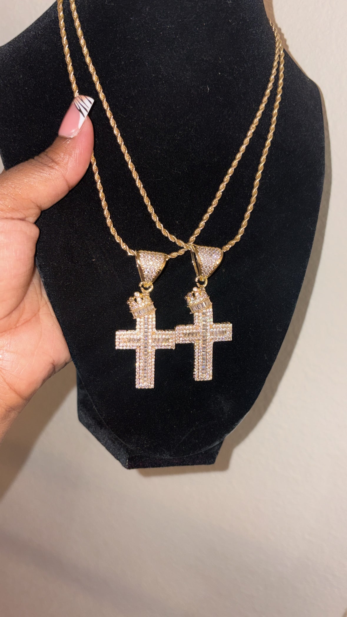 Bling Crown Cross Chain