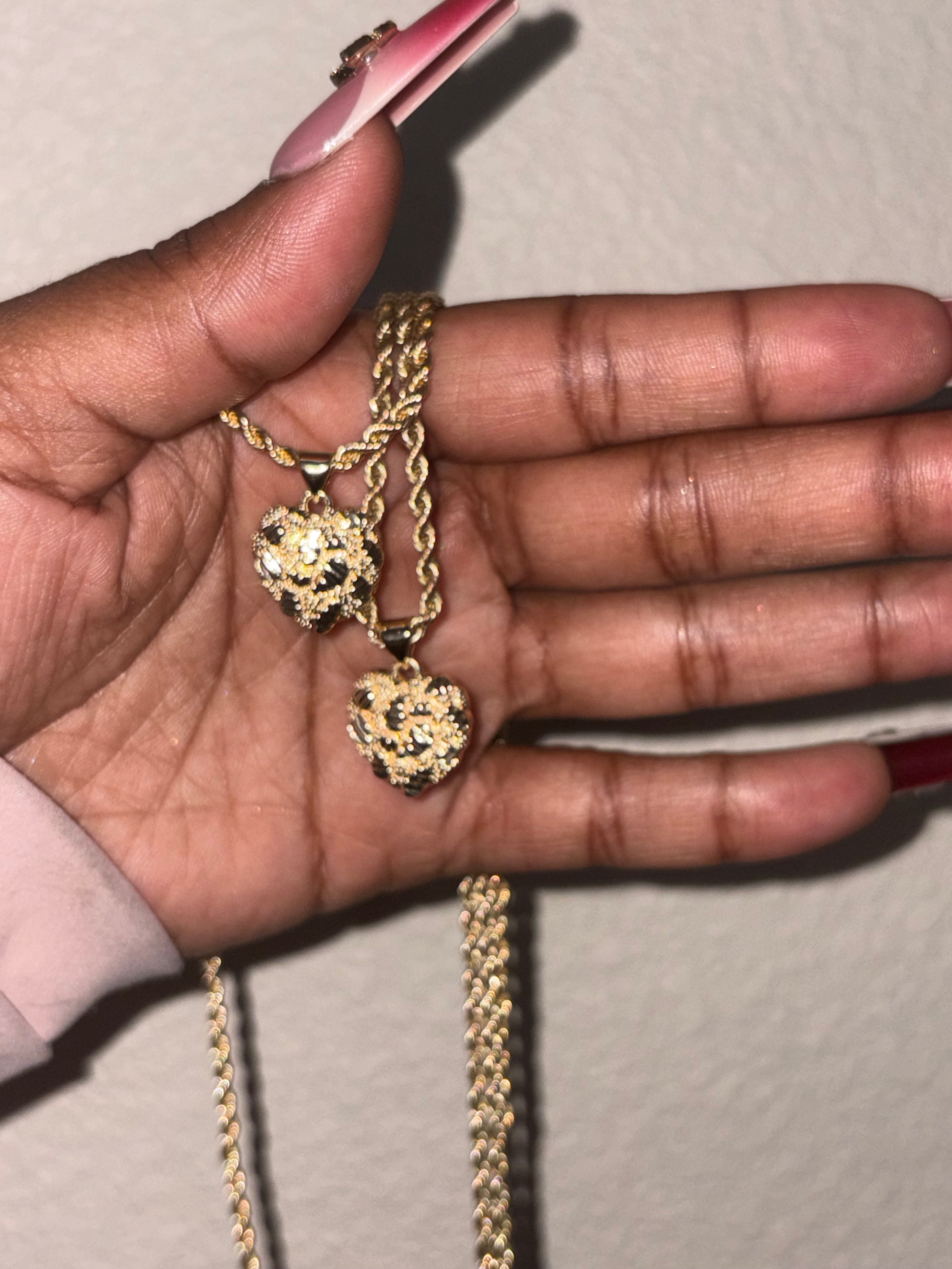 Gold Heart Nugget Necklace